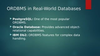 Introduction to Advanced Data Models: Object- Relational Data Model | PDF