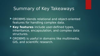 Introduction to Advanced Data Models: Object- Relational Data Model | PDF