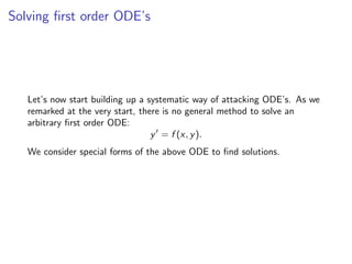 Comprehensive Introduction to Ordinary Differential Equations: Concepts ...