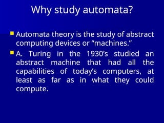 Lecture 1.ppt.theory of automata introduction | PPT