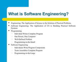 Lecture 1: Introduction to software and software engineering | PPT