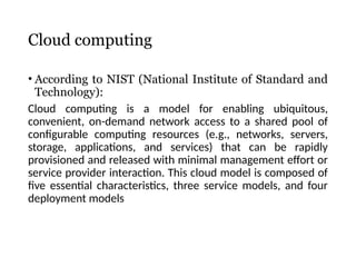 Comprehensive Introduction to Cloud Computing: Concepts, History, and ...