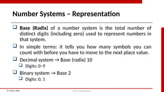 Comprehensive Introduction to Digital Systems and Number Systems in ...