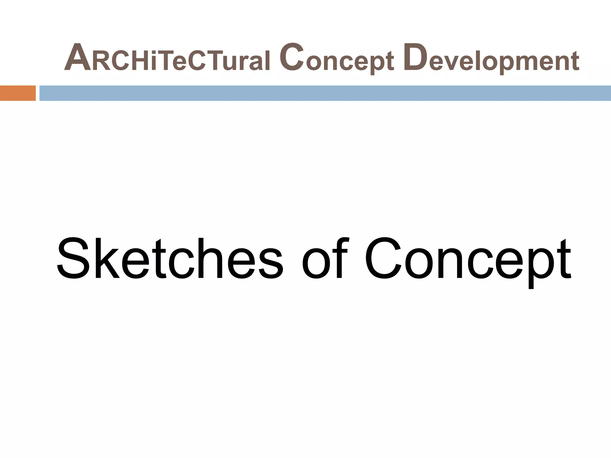 ARCHiTeCTural Concept Development
Sketches of Concept
 