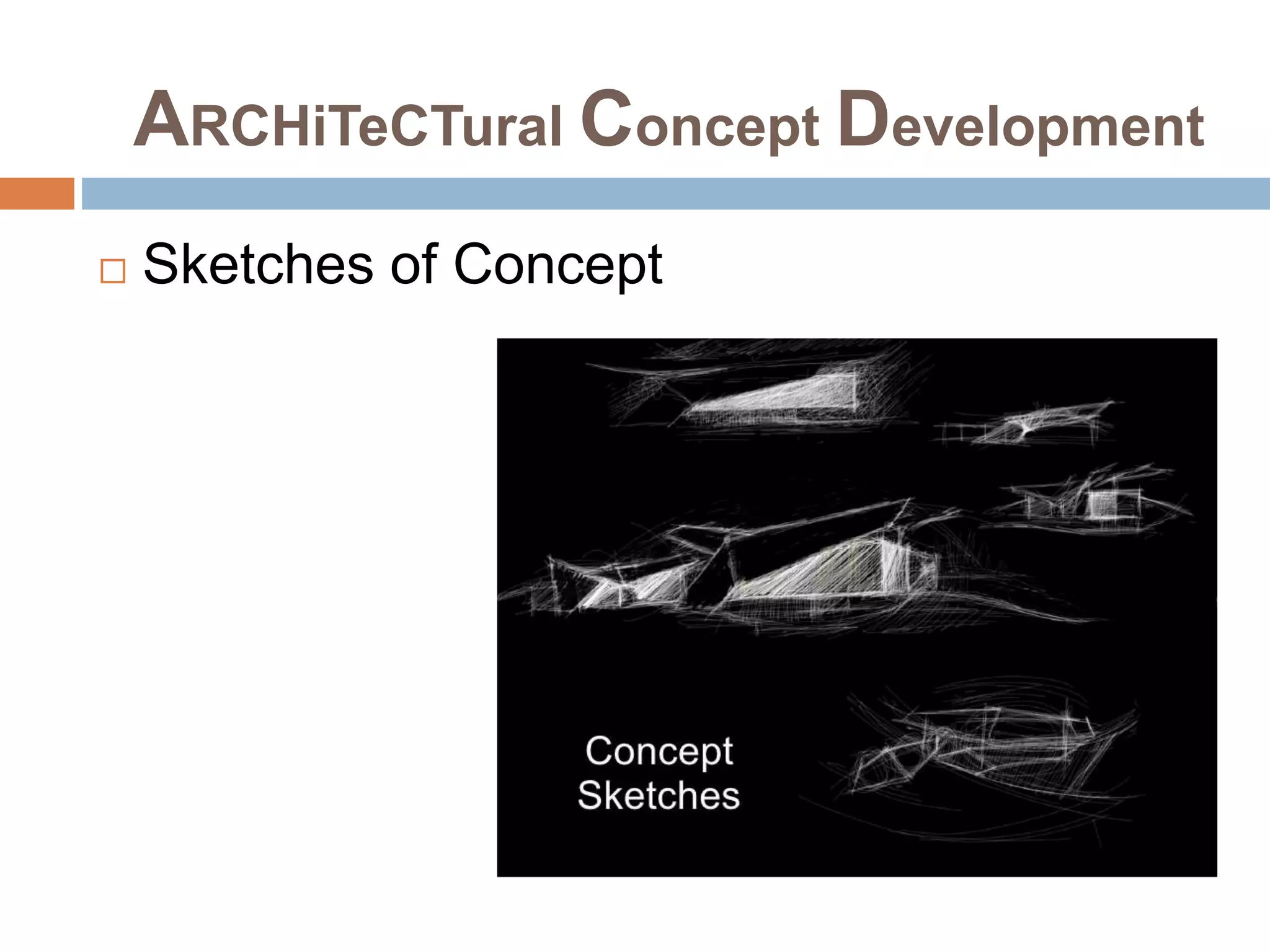 ARCHiTeCTural Concept Development
 Sketches of Concept
 
