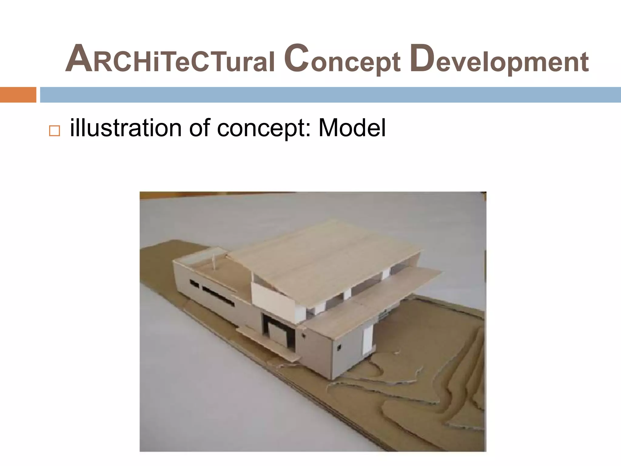 ARCHiTeCTural Concept Development
 illustration of concept: Model
 