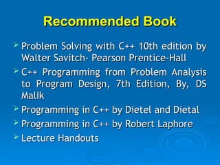Comprehensive Introduction to Programming and Problem Solving with C++ ...