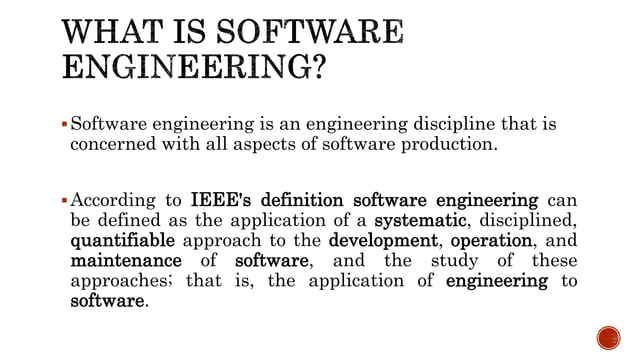 Introduction to Software Engineering | PPTX