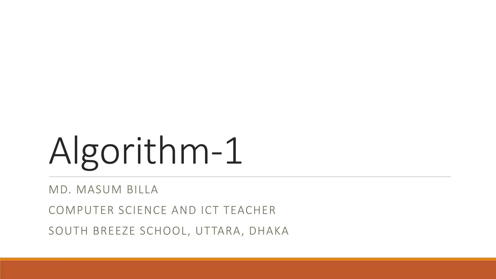 Algorithms | PPTX