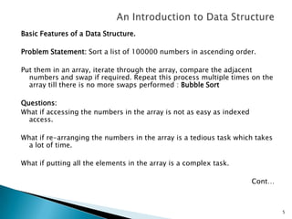 Lecture 1 an introduction to data structure | PPSX