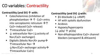 Marc Imhotep Cray, M.D.
CO variables: Contractility
26
Contractility (and SV) ↑ with:
 Catecholamines (inhibition of
phos...