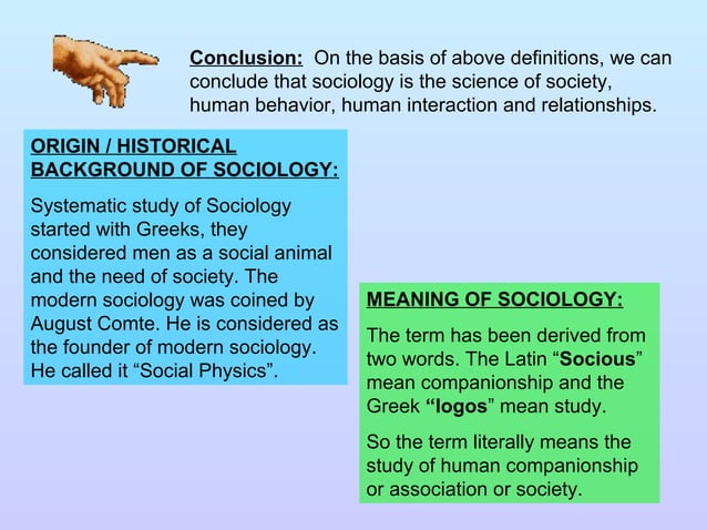 Lecture 1. definitions of sociology | PPT