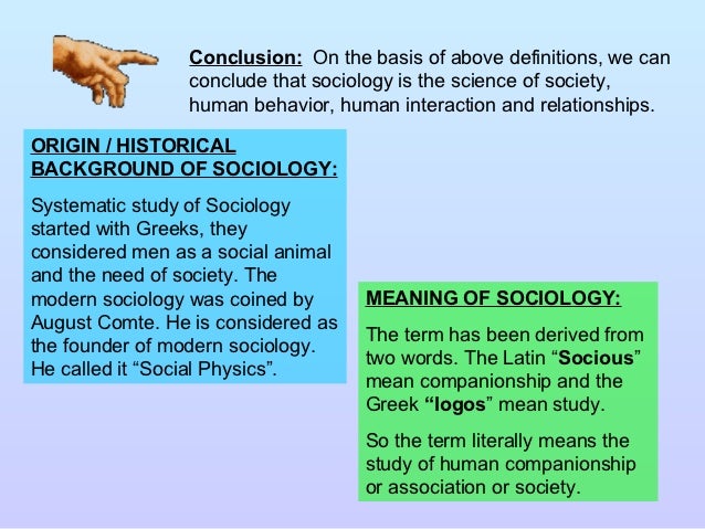 who coined the word sociology