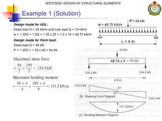 Example 1 (Solution)
MTCC5020: DESIGN OF STRUCTURAL ELEMENTS
 