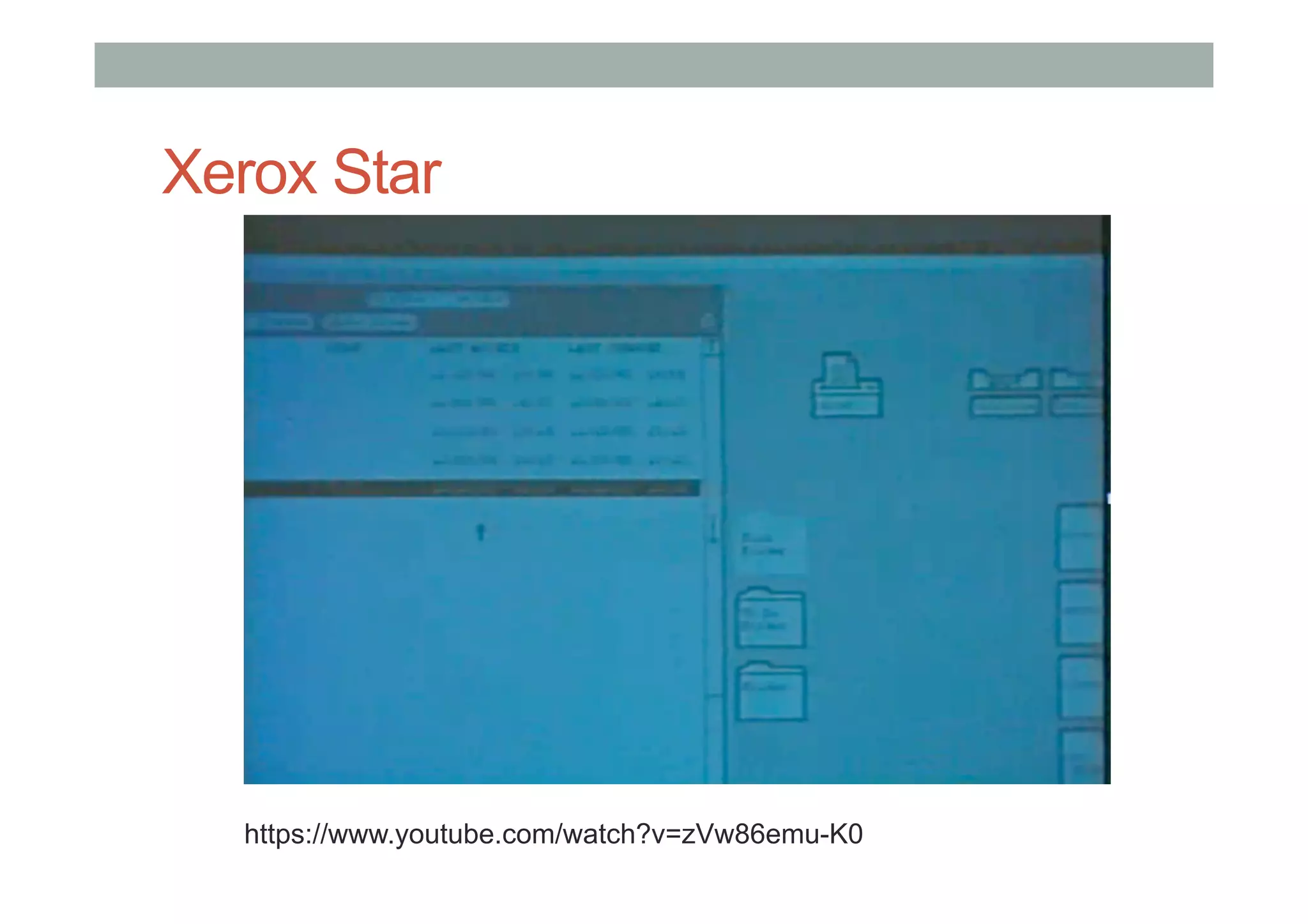 Xerox Star
https://www.youtube.com/watch?v=zVw86emu-K0
 