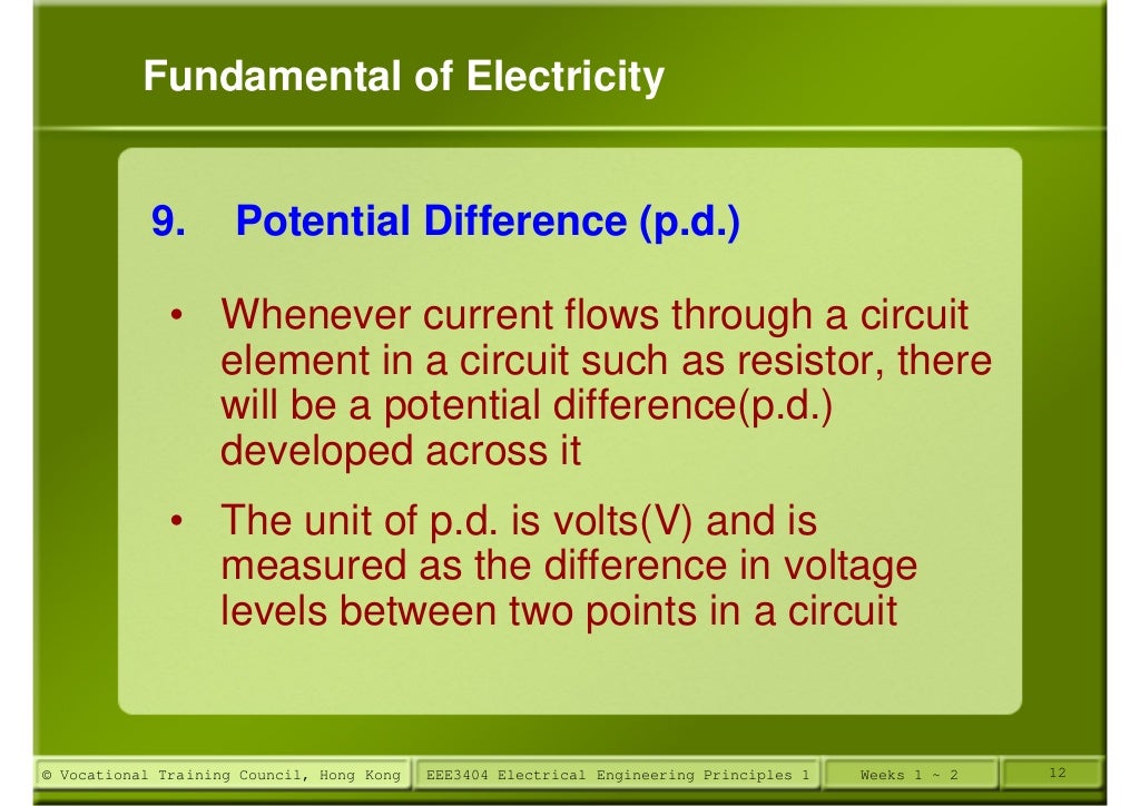Lecture 1 fundamental of electricity