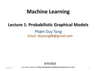 Lecture 1 graphical models | PPT
