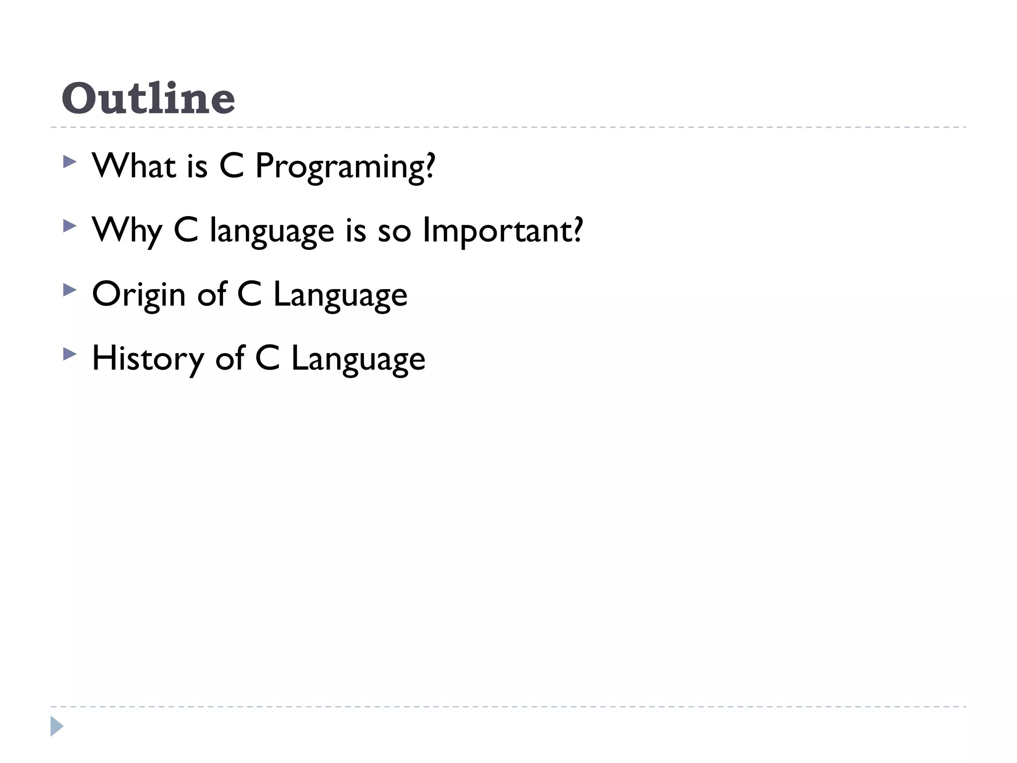 Lecture 1- History of C Programming | PPT | Programming Languages ...