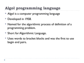 Lecture 1- History of C Programming | PPT | Programming Languages ...