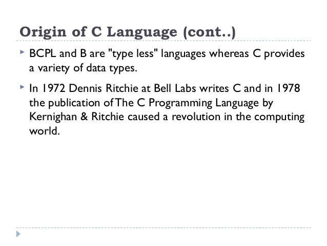 Lecture 1- History of C Programming