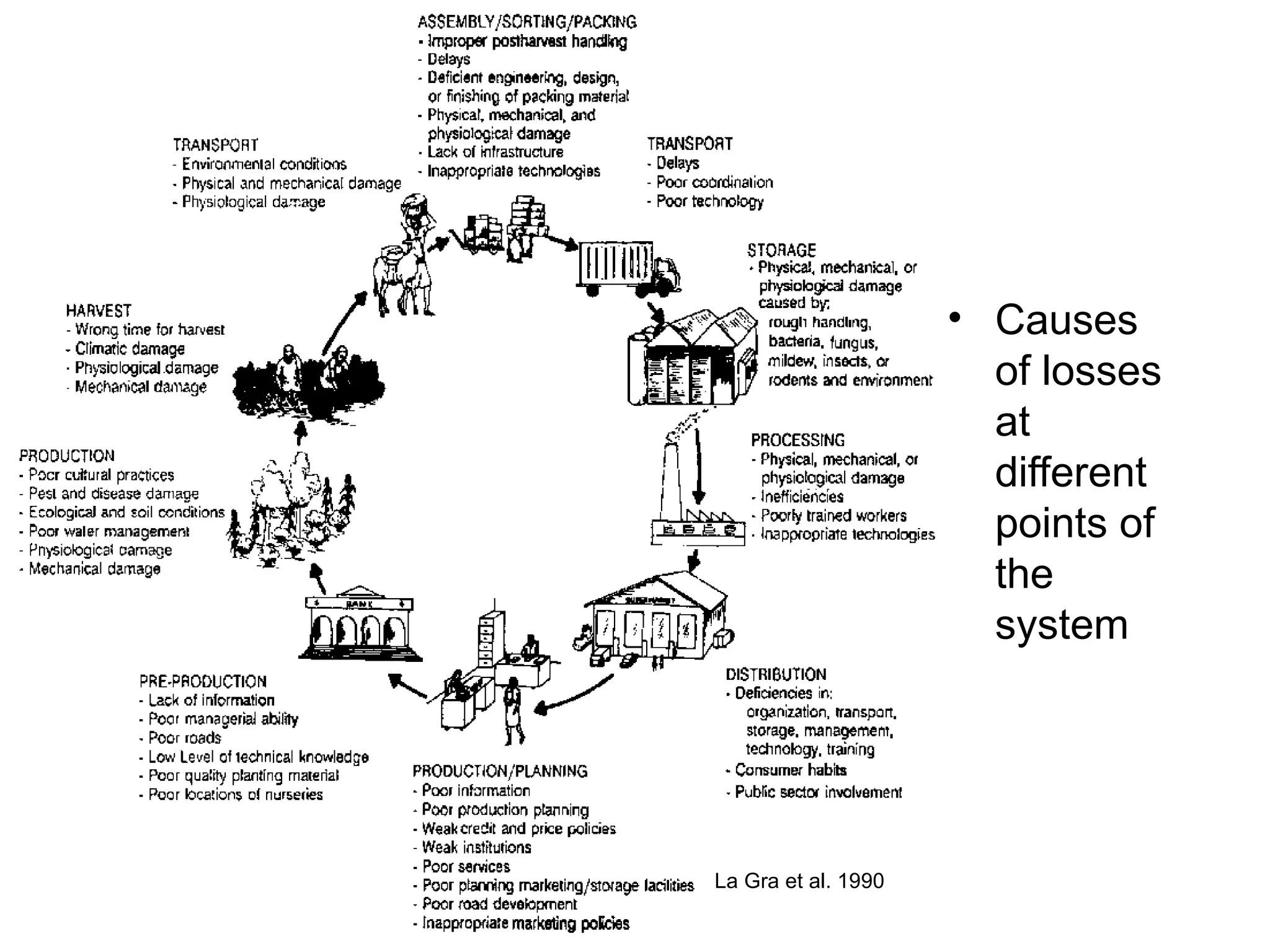 • Causes
of losses
at
different
points of
the
system
La Gra et al. 1990
 