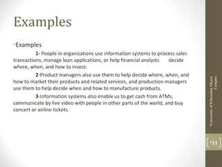 Lecture 1 Information System | PPT