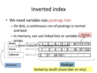 Inverted File Using Sorted Array lecture1-intro.ppt