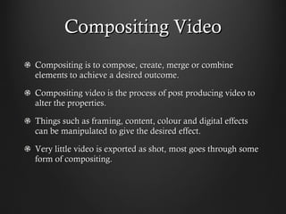 Motion Graphics & Compositing Video | PPT