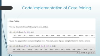 Code implementation of Case folding
 