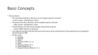 Chmod Introduction Comprehensive Introduction to Linux System Administration and Unix ...