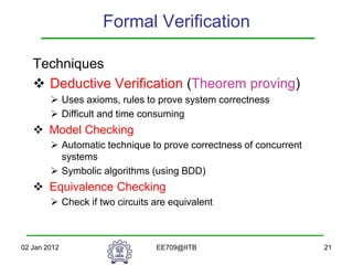 Comprehensive Course on Testing and Verification of VLSI Circuits | PDF