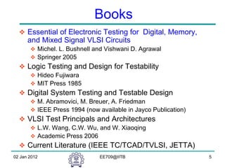 Comprehensive Course on Testing and Verification of VLSI Circuits | PDF