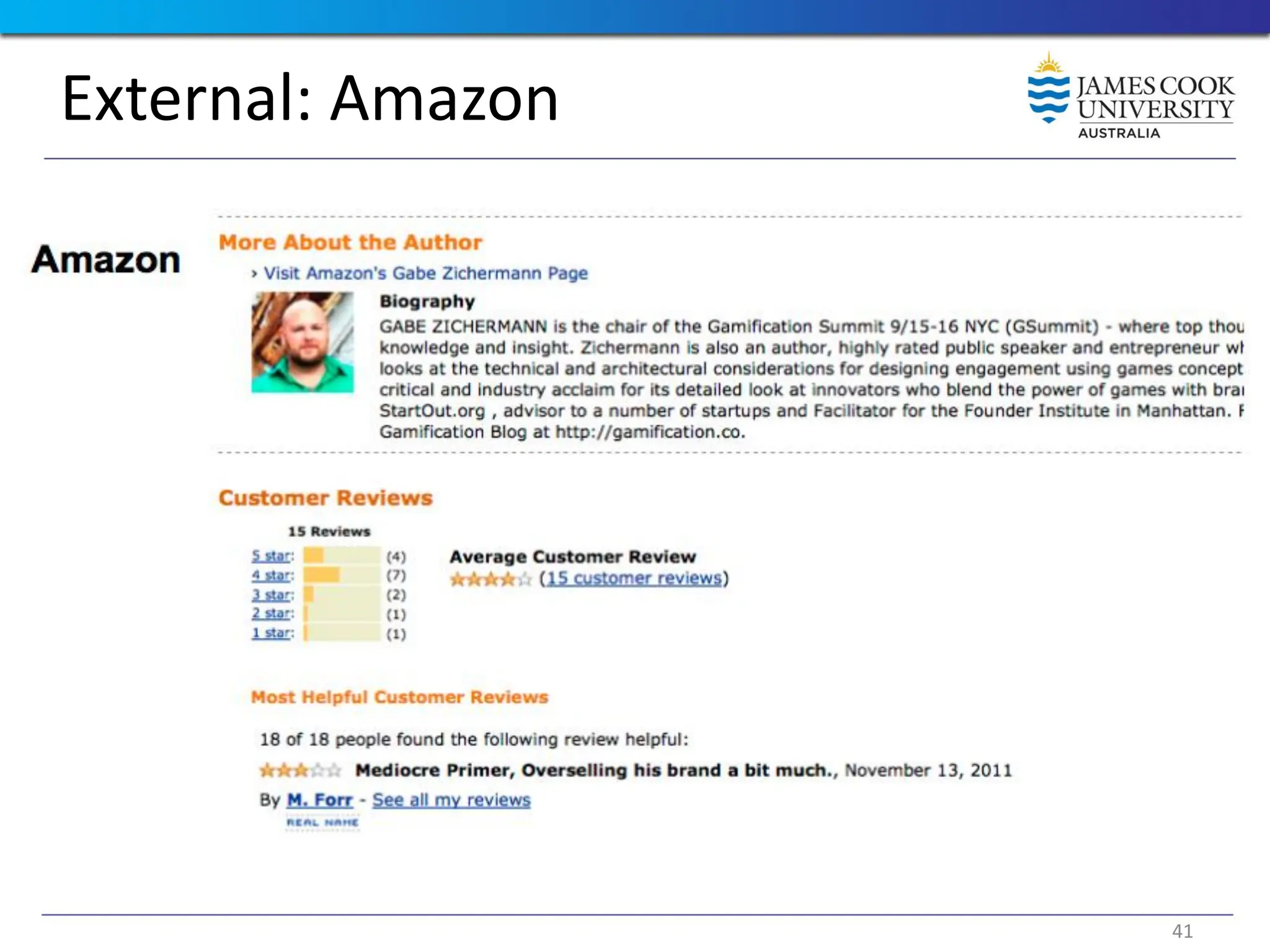 External: Amazon
41
 