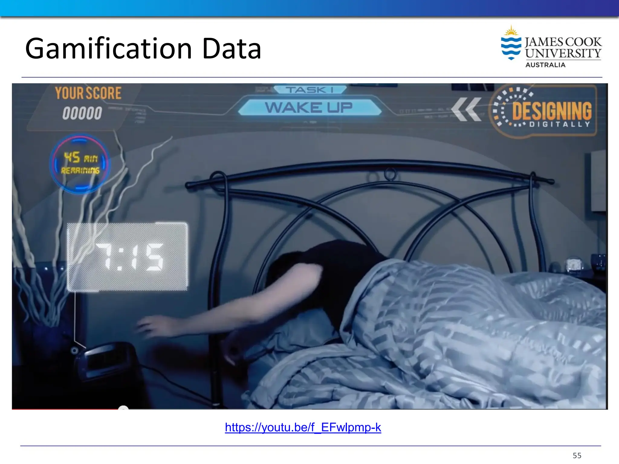 Gamification Data
https://youtu.be/f_EFwlpmp-k
55
 