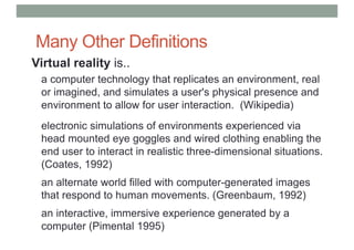 COMP Lecture1 - Introduction to Virtual Reality | PDF