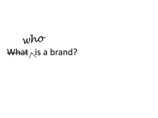 What is a brand?
 