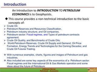 Project Introduction Slide Slide Example Introduction to petroleum Economics | PDF