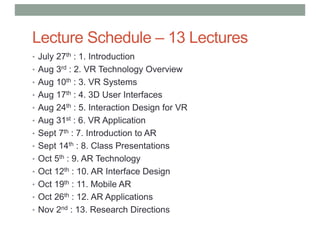 COMP 4010 - Lecture1 Introduction to Virtual Reality | PDF