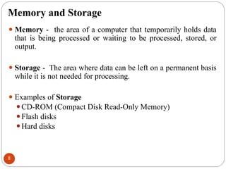 Parmanent Computer Memory Lecture 1 - Introduction to Computers.pptx
