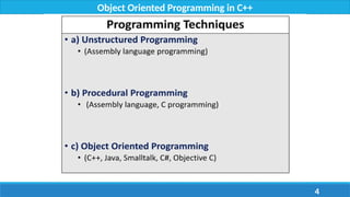 Lecture 1 - Introduction to Object-Oriented Programming | PPTX