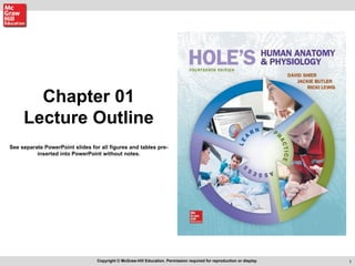 1
Copyright © McGraw-Hill Education. Permission required for reproduction or display.
Chapter 01
Lecture Outline
See separate PowerPoint slides for all figures and tables pre-
inserted into PowerPoint without notes.
 