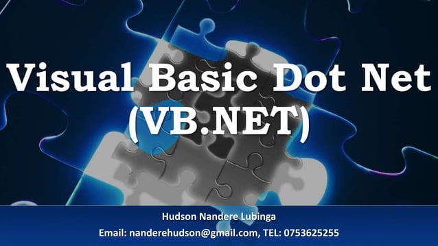 Lecture 1 introduction to vb.net | Programming Languages | Computing