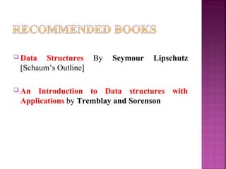 Lecture 1 data structures and algorithms | PPT