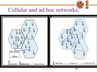 Cellular and ad hoc networks.
43Chandra Prakash, LPU
 