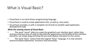 Introduction to Visual Basic 6.0 | PDF
