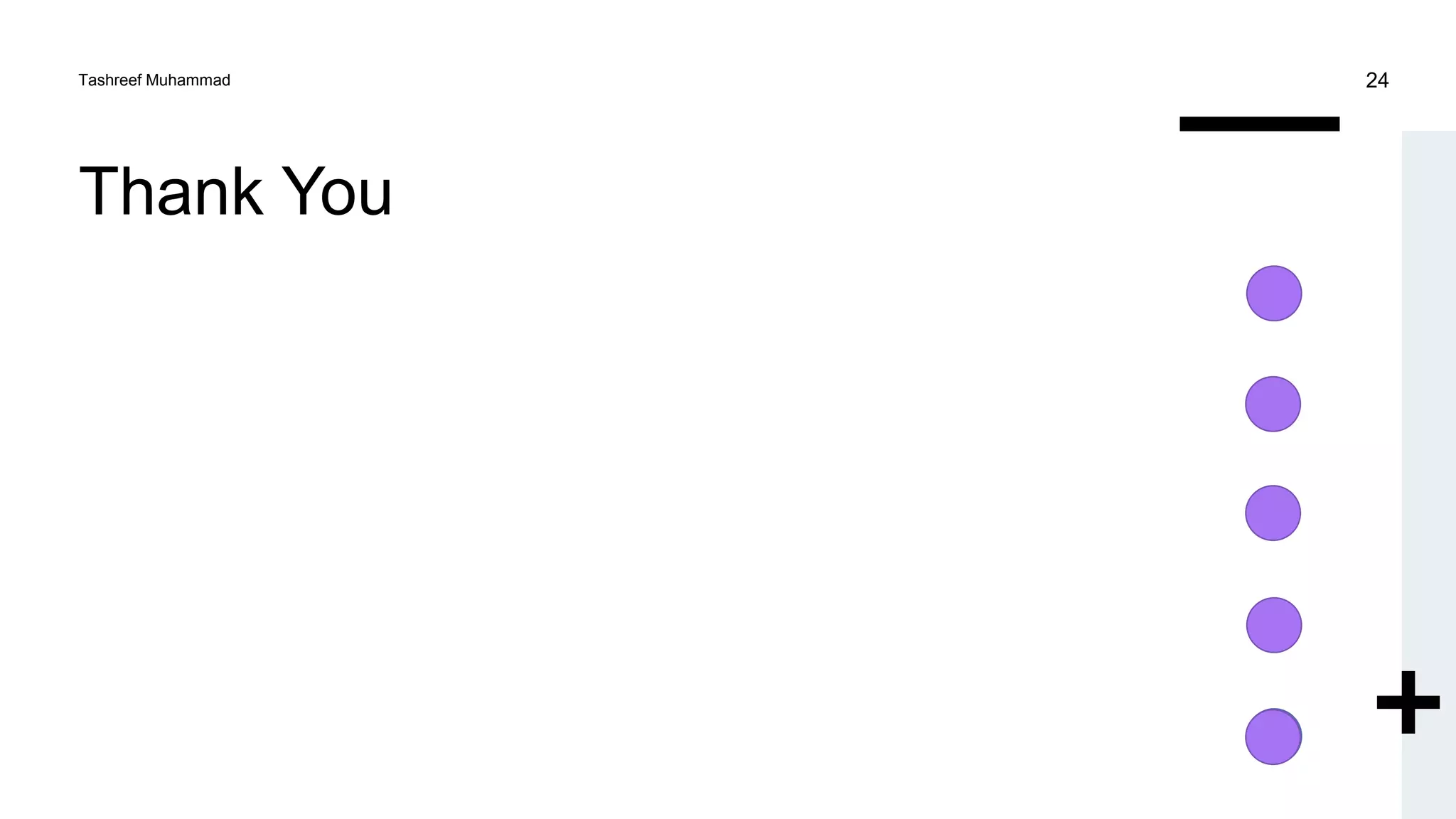 Thank You
Tashreef Muhammad 24
 