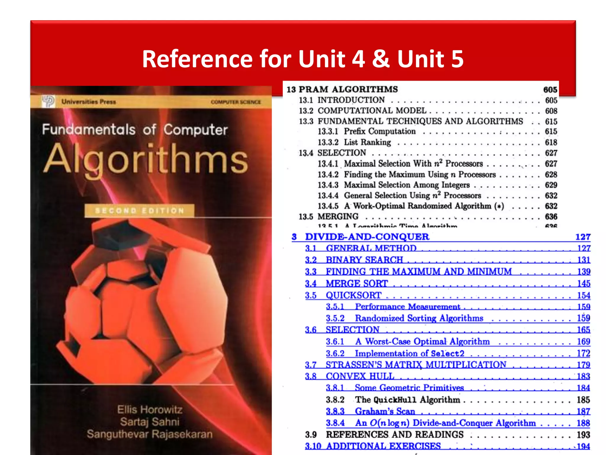 Reference for Unit 4 & Unit 5
 