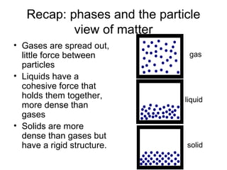 Lecture 1   particle view of matter