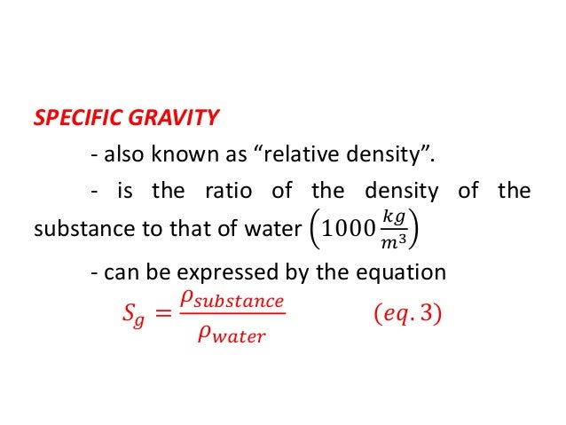 What is the specific gravity of aluminum?