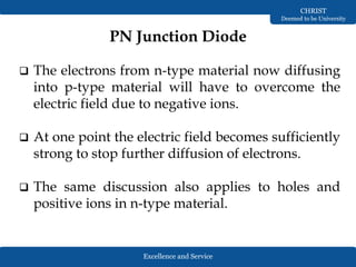 Lecture 1 - PN Junction Diode in Basic Electronics | PPTX